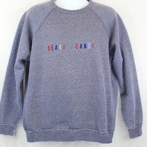 Rare Vintage Beaver Canoe Multi Embroidered Logo Sweatshirt (XL)